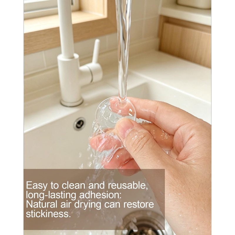24Pcs Rubber Feet for Cutting Board,Clear Silicone Feet Slip Adhesive