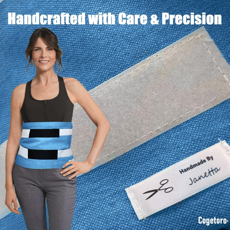 Handmade Castor Oil Pack Wrap with Organic Cotton Flannel Insert,