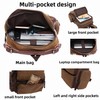 RichMoro Vintage Canvas Backpack Casual Travel Rucksack Fit 15.6 Inch