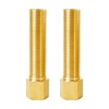 Hooshing 2PCS Brass Extension Pipe Fitting 1/2" Female to 1/2"