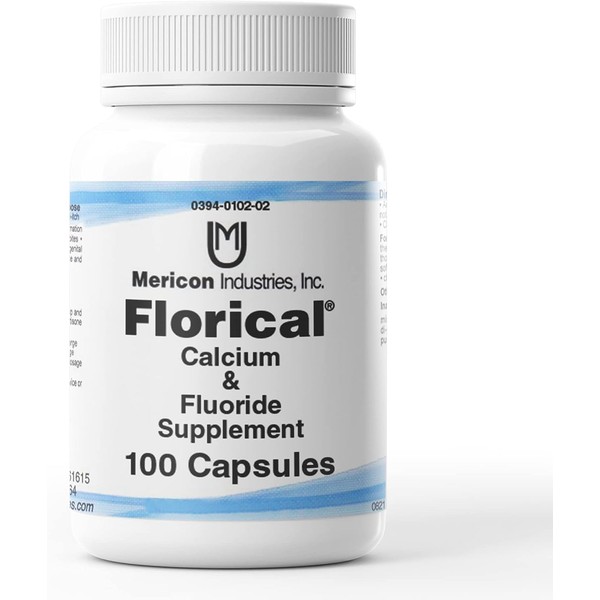 Florical Calcium & Fluoride Supplement Capsules - 100 Capsules, Pack of 6