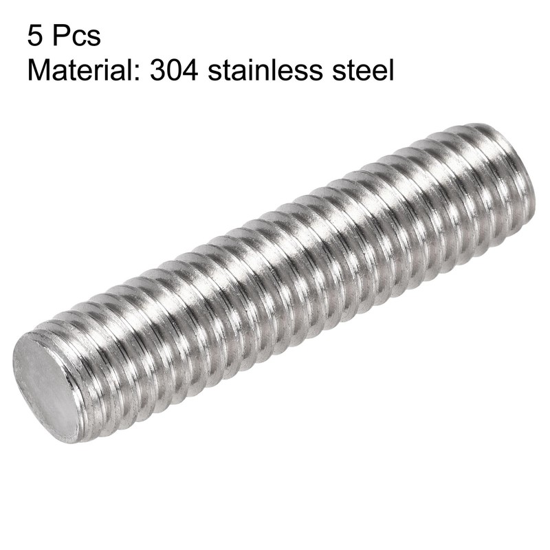 sourcing map Pack of 5 M10 x 40 mm Fully