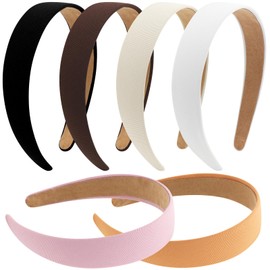 TOBATOBA 6Pcs Headbands for Women Non Slip Wide Thick Cute Headband for Girls Fashion Comfortable Head Bands for Women's Hair Diademas Para Mujer De Moda Elastic Hair Band Hair Accessories for Women