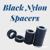 Pack of 12 M6 x 15mm Black Nylon Spacers and