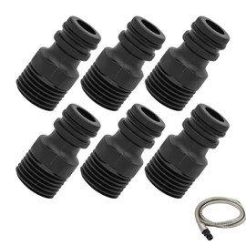 2 x Quick Coupling G1/2 Male Thread Garden Hose Tap Nipple Adapter Irrigation Tool for Connecting Irrigation Devices (Pack of 2)