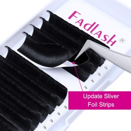FADLASH Easy Fan Lash Extensions Volume Eyelash Extensions Mixed Tray 3D 4D 5D 6D 7D 10D Lash Extensions 0.07 Soft Self Fanning Volume Lashes Supplies Blooming Lashes (0.07-D, Mix 15-20mm)