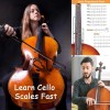 QMG Cello Fingering Chart with Color-Coded Notes, Cello Scales Techniques