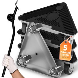 Furniture Movers with Wheels & Lifter Kit, Furniture Dolly Heavy Duty, 360° Rotation Casters, 1543 Lbs Load Capacity, Moving Appliance Gliders for Sofa Fridge Washing Machine