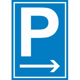 P Parking Sign with Arrow to the Right A5 (148 x 210 mm)