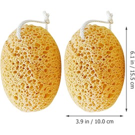 Esponjas de Baño Corporal Exfoliantes 2 Unidades con Diseño de Panal para Limpieza Profunda
