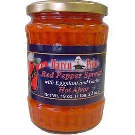 Marco Polo Hot Ajvar Red Pepper Spread, 19.3 Ounce -- 12 per case.