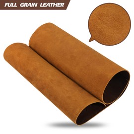 RingSun Genuine Leather Sheets for Leather Craft 12''X12'' Full Grain Leather for Tooling Craft Sewing (2mm), Dark Brown