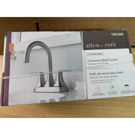 Allen+Roth Brushed Nickel Spot Resist Bathroom Sink Faucet w/Drain