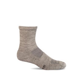 Sockwell Men's Walk About Crew Moderate Graduated Compression Sock, Grey - L/XL