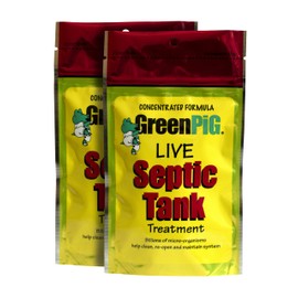 GREEN PIG GREEN PIG Septic Tank Treatment - 8 Pods, Septic Safe Clog Remover, Prevents Expensive Septic Tank and Drain Field Failures, 2-Year Supply