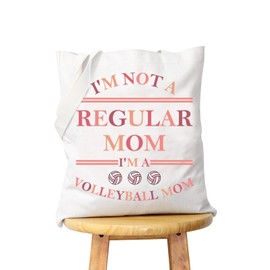 WCGXKO Volleyball Gift Volleyball Lover Gift Volleyball Player Volleyball Mom Shopping Bag Tote Bag (REGULAR VOLLEYBALL tote)