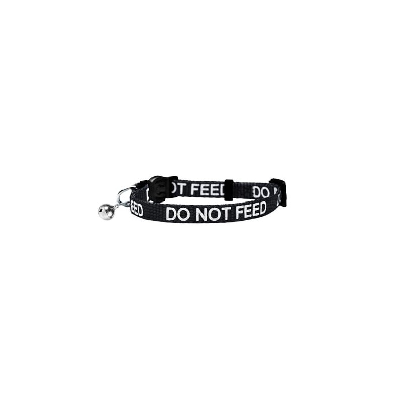 LARRYROO Cat Collar With DO NOT FEED Print - Soft