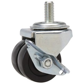 2" Caster Set of 4 | Low Profile Casters for Commercial Refrigerators | 2 Swivels and 2 Swivels with Brake