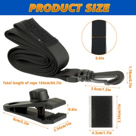 HUAREW 24Pcs Pool Solar Cover Reel Attachment Kit, Solar Blanket Straps Kit, Inground Swimming Pool Solar Cover Straps and Clips Including 8 Straps with Hooks, 8 Clips and 8 Touch Fastener