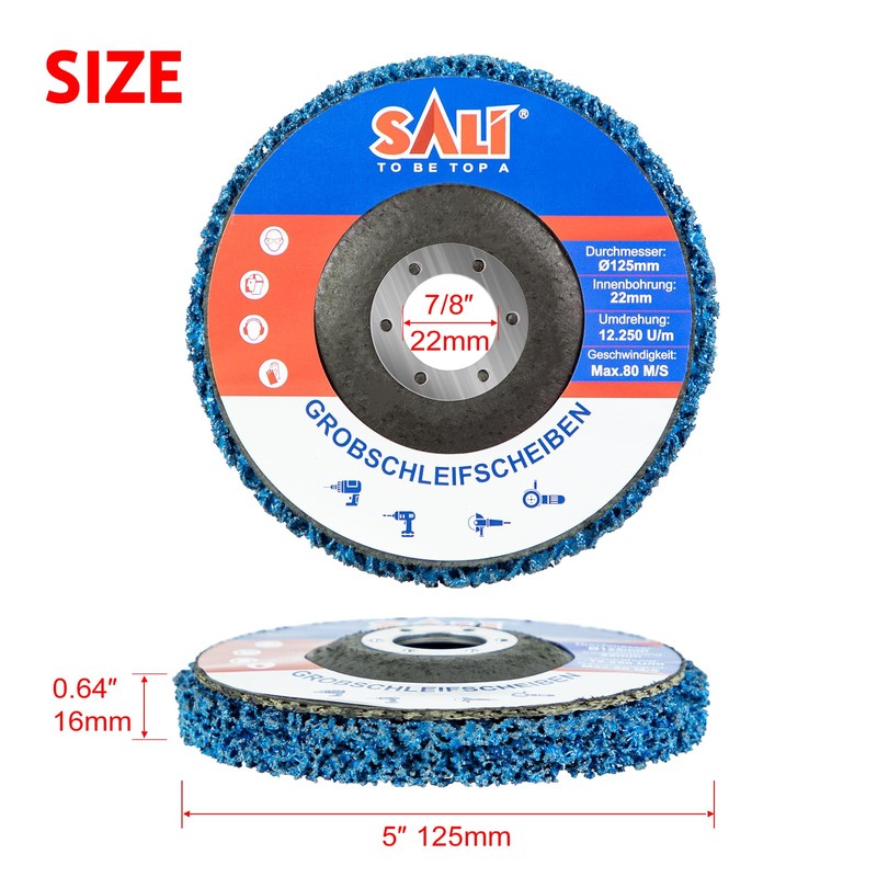 SALI 125 mm CSD Disc Sanding Discs for Angle Grinders,