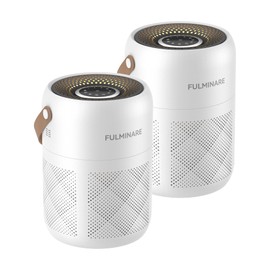 FULMINARE Air Purifiers for Bedroom H13 True HEPA Air Purifiers for Home Pets Office Quiet Small Air Filters with Timer Sleep Mode Speeds Control Night Light (2 Pack)