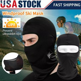 Unbranded Outdoor Ski Motorcycle Cycling Balaclava Ice Silk Full Face Mask Neck Ultra Thin