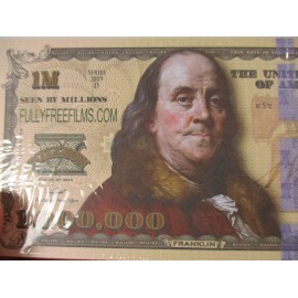 Package of (100) One Million Dollar Bill Gospel Tract Pack of $1,000,000 Tracts