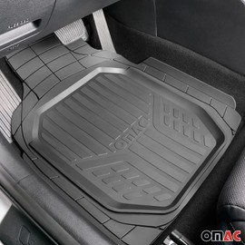 OMAC Semi-Custom fit Floor Mats Liner All Weather for Honda Civic Black Waterproof 4X