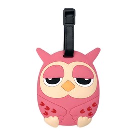 ANINIUCN Cute Owl Silicone Luggage Tag – Fun ID Tag for Suitcases, Backpacks, and Travel Bags – Ideal for Teens and Adults