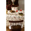ISAENNE French Tablecloth for Rectangle Tables,Linen Table Cloth with Flowers