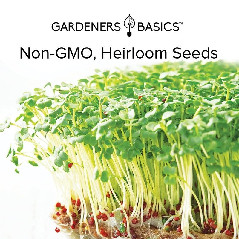Gardeners Basics, Broccoli Seeds for Sprouting Kit and Microgreens Non-GMO,