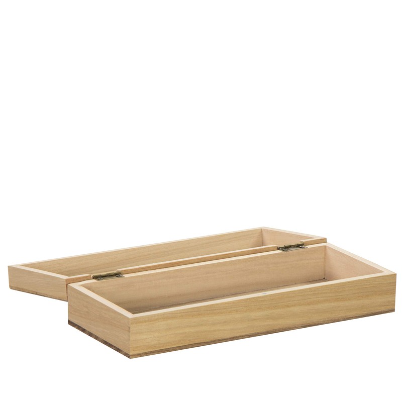 LAUBLUST Wooden Box with Lid - 24 x 10 x