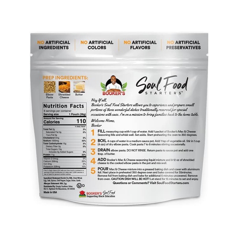 Booker's Soul Food Starters: Mac & Cheese Seasoning Mix (6