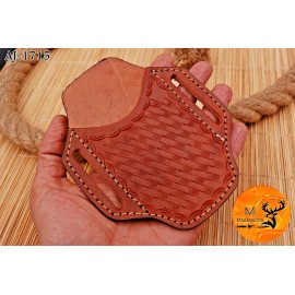 Buck Knives GENUINE LEATHER HAND CRAFTED BELT SHEATH HOLSTER FOR FOLDING KNIFE EDC 1715