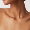 Dainty Layering Clavicular Chain Zircon Necklace Necklaces for Women (Silver,