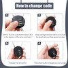 woojfcang 4 Pcs Small Number Locks Zinc Alloy Combination Padlocks