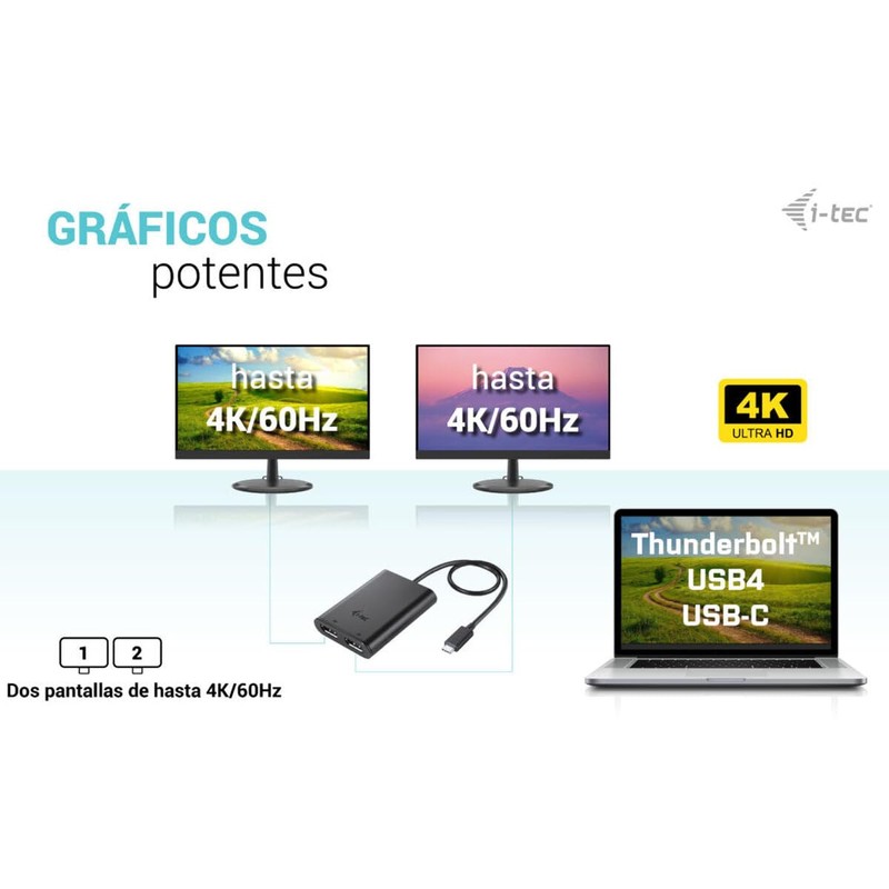 I-TEC USB C to Dual DPI 4K/ 60Hz