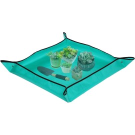 OWL FOCUS PE Waterproof Plant Repotting Mat, Foldable Indoor Potting Tray
