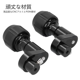 MAKGAGAAI Frame Slider Engine Slider Fairing Guard for Ninja400 Ninja250 Aluminum and POM Anti-Tip Black