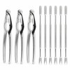 9-Piece Seafood Tools Set – 3 Zinc Alloy Crab Crackers