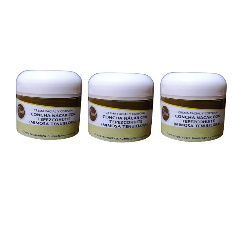 Concha Nácar Con Tepezcohuite 3 Pz 80 G. La Original
