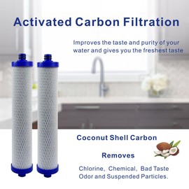 FILSADAE Replacement Filter Set With Membrane compatible for WHER12 and WHER18 Reverse Osmosis System