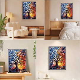 EOBROMD Paint by Numbers Kits for Adults Tree of Life, Landscape DIY Painting Kits for Adults Beginner, Acrylic Paint Oil Paint by Numbers for Home Decor Gift 16x20inch(Without Frame)