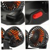 TEHAUX Car Dual Head Cooling Fan for Vehicle Adjustable Dashboard