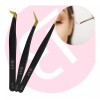 Bisutex 3 Piezas De Pinzas Profesionales Para Extension De Pestañas