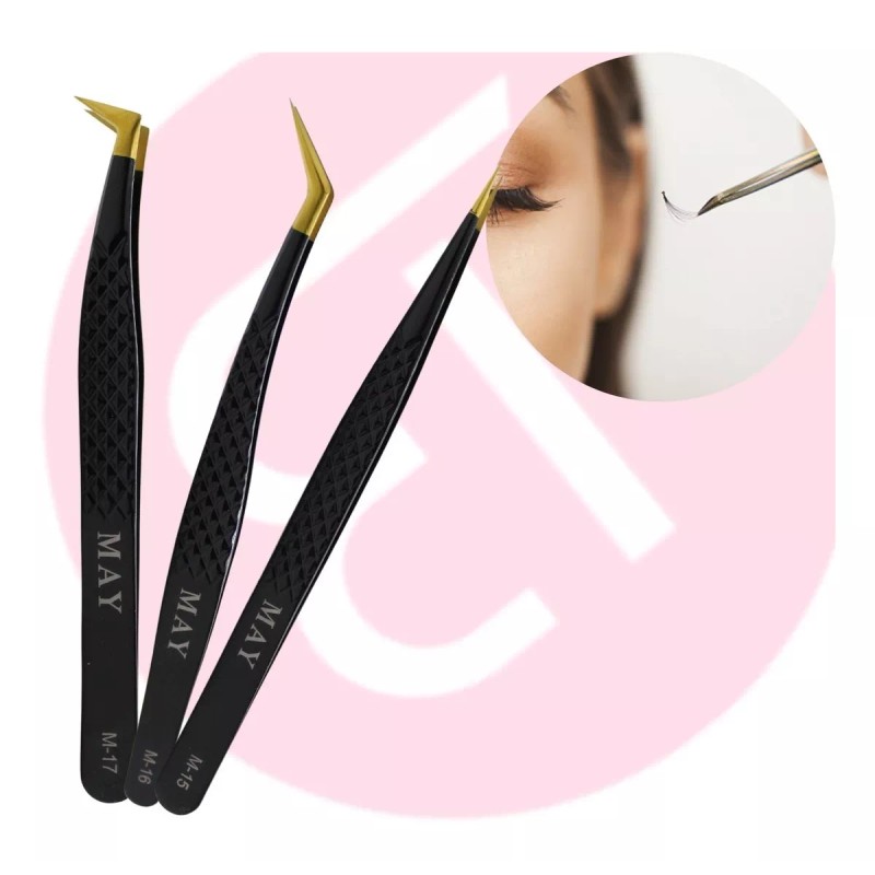 Bisutex 3 Piezas De Pinzas Profesionales Para Extension De Pestañas