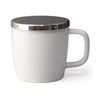 フォーライフ デュー ブリューイン マグカップ 325ml (茶こし・蓋付) グロス ホワイト 609Wht