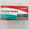 Leader Hisopos de alcohol 70 por ciento isopropílico estéril, 100