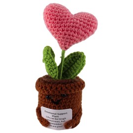 Enwye Heart-shaped Potted Plant Gift, Suitable As a Gift for Family, Friends, or Colleagues, To Be Placed in Homes, Offices, Etc. (Pink)