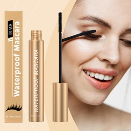Bluemega Máscara de Pestañas Negra con Efecto Curvado Natural No Forma Grumos, Larga Duración, Definición, Ideal para Uso Diario, Maquillaje Ligero